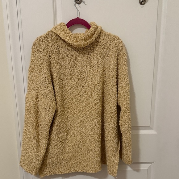 MINKPINK Textured Tan Turtleneck Sweater - Picture 2 of 3